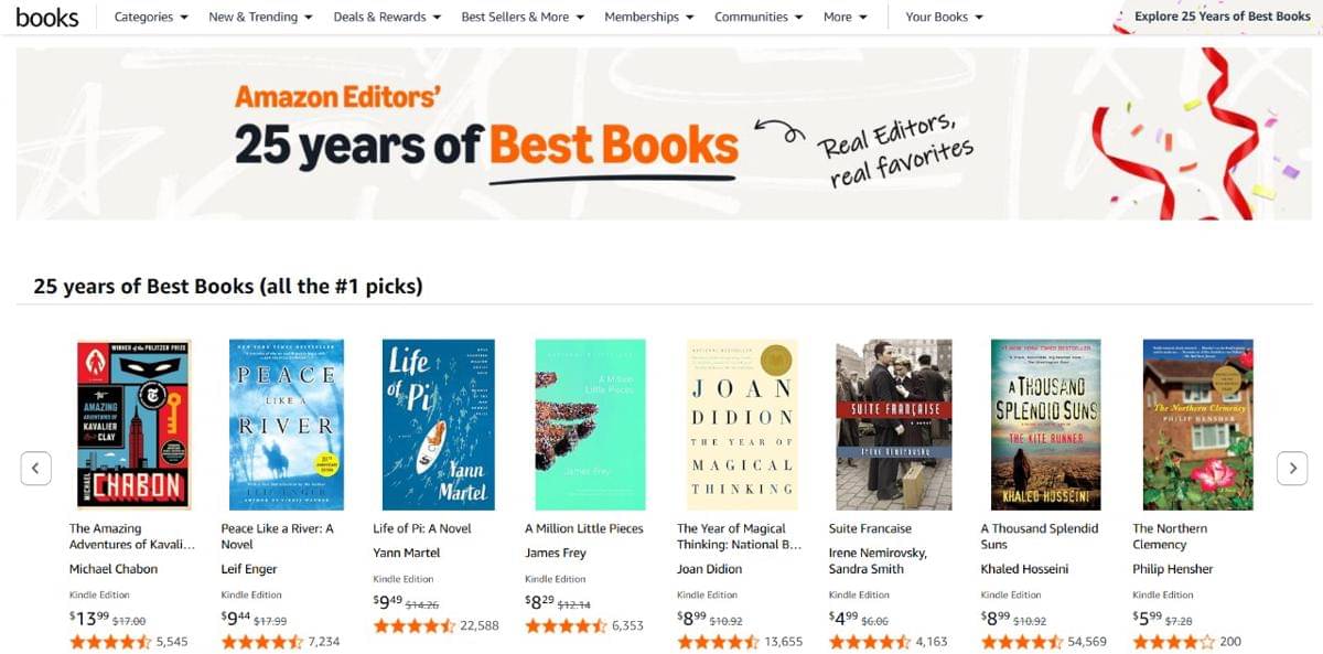 Amazon Kindle (dok. Tangkapan Layar)