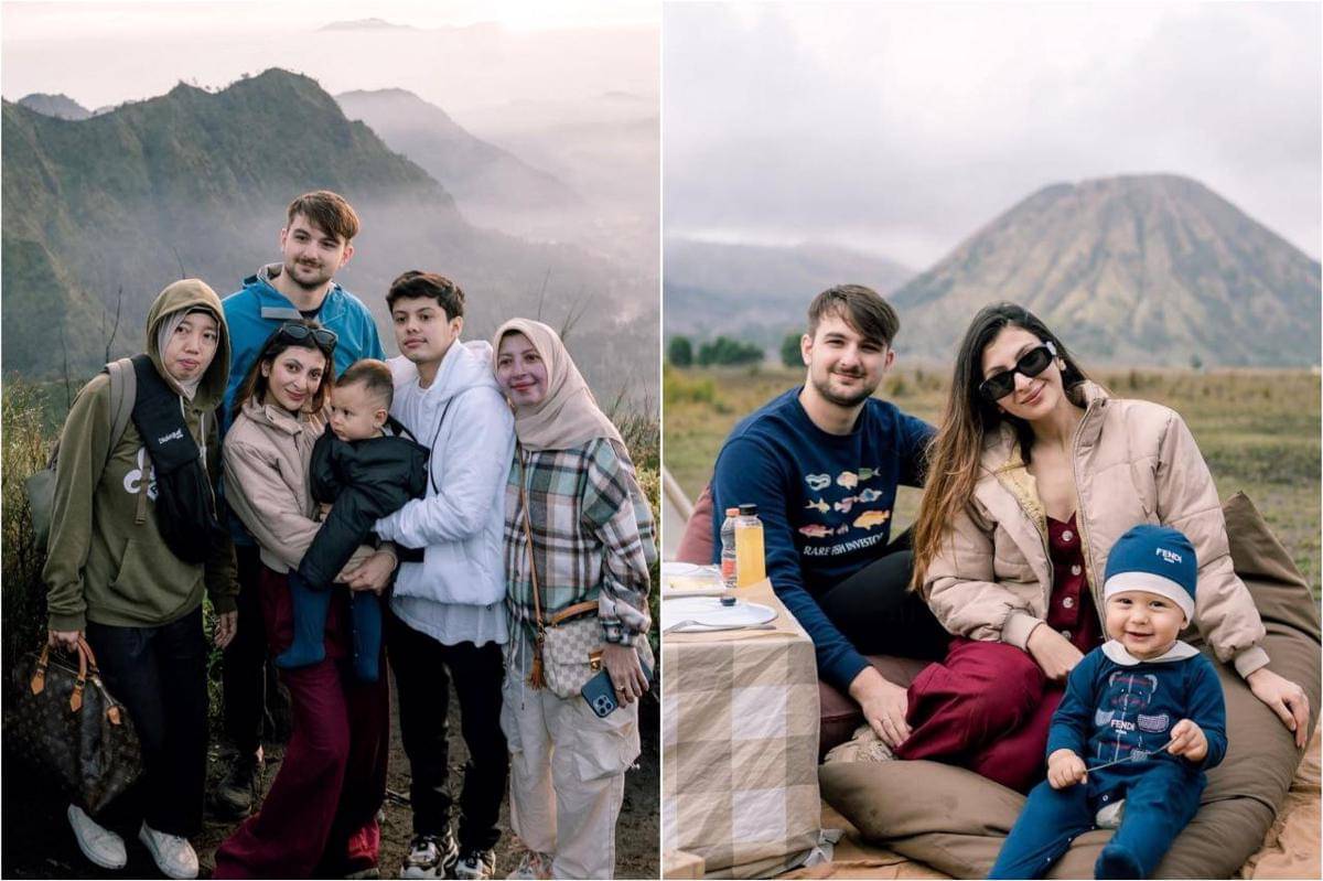 keluarga Sarah Keihl liburan ke Gunung Bromo