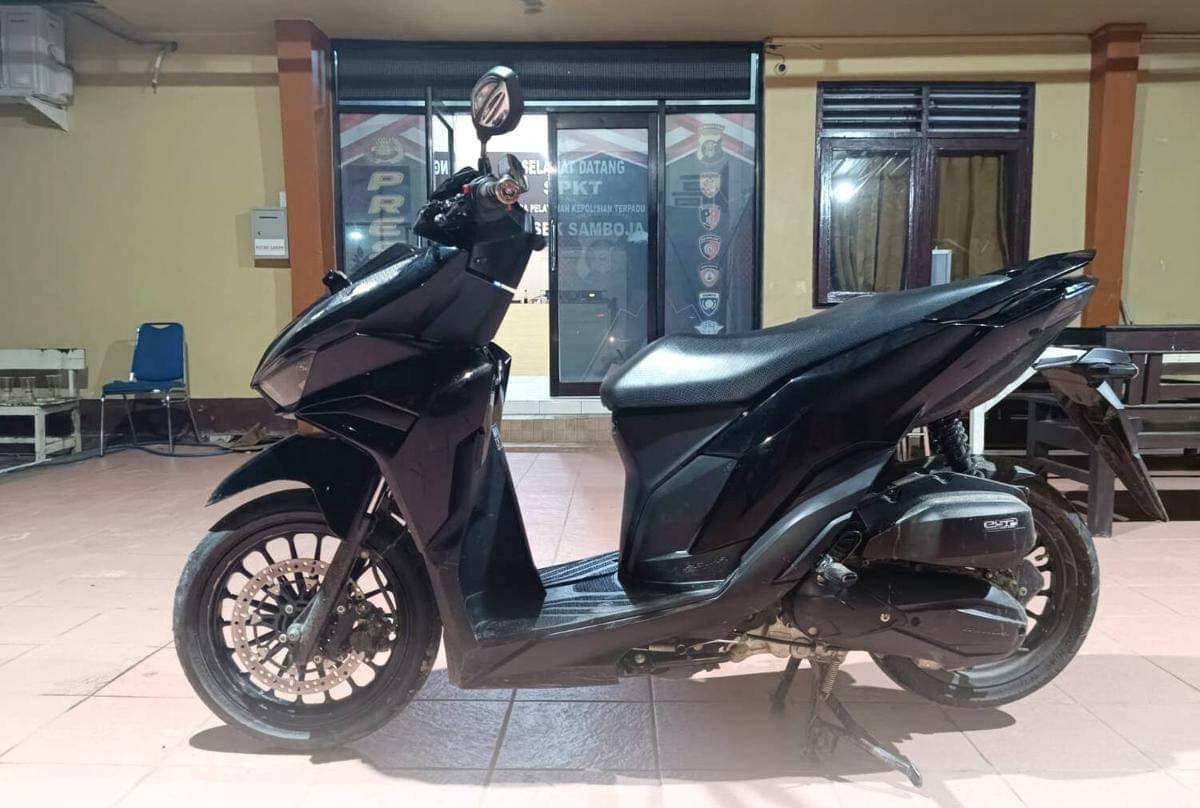 Barang bukti 1 unit Honda Vario berhasil diamankan oleh polisi.