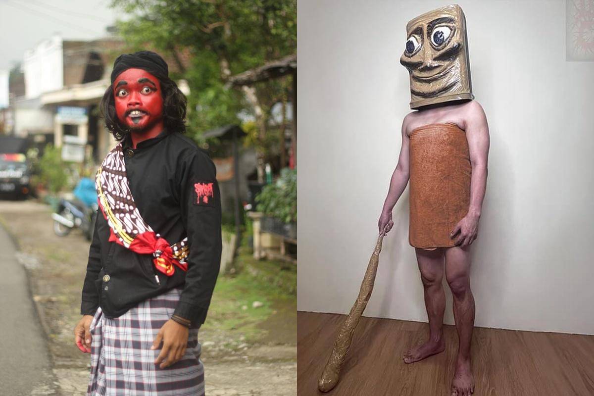 kostum Halloween melokal