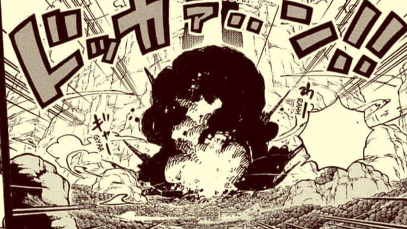 Ledakan Ganzui. (Dok. Shueisha, Eiichiro Oda/One Piece)