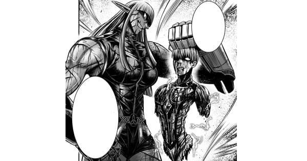 Kondisi Nezha setelah menerima pukulan Morrigan - Record of Ragnarok: God's Apocalypse