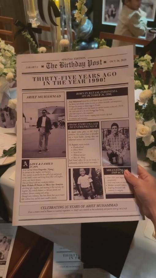 Birthday Dinner Arief Muhammad (instagram.com/ariefmuhammad)