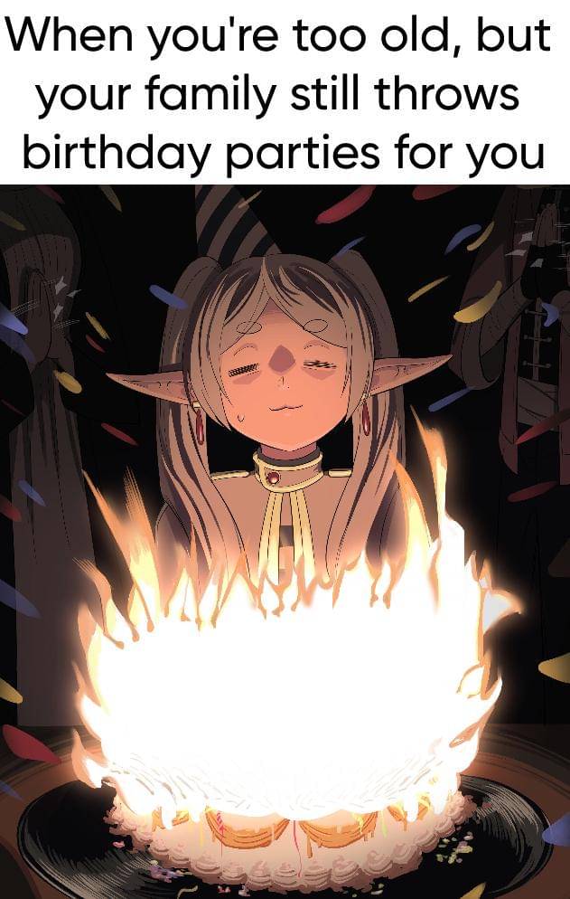 meme anime tentang pesta ulang tahun