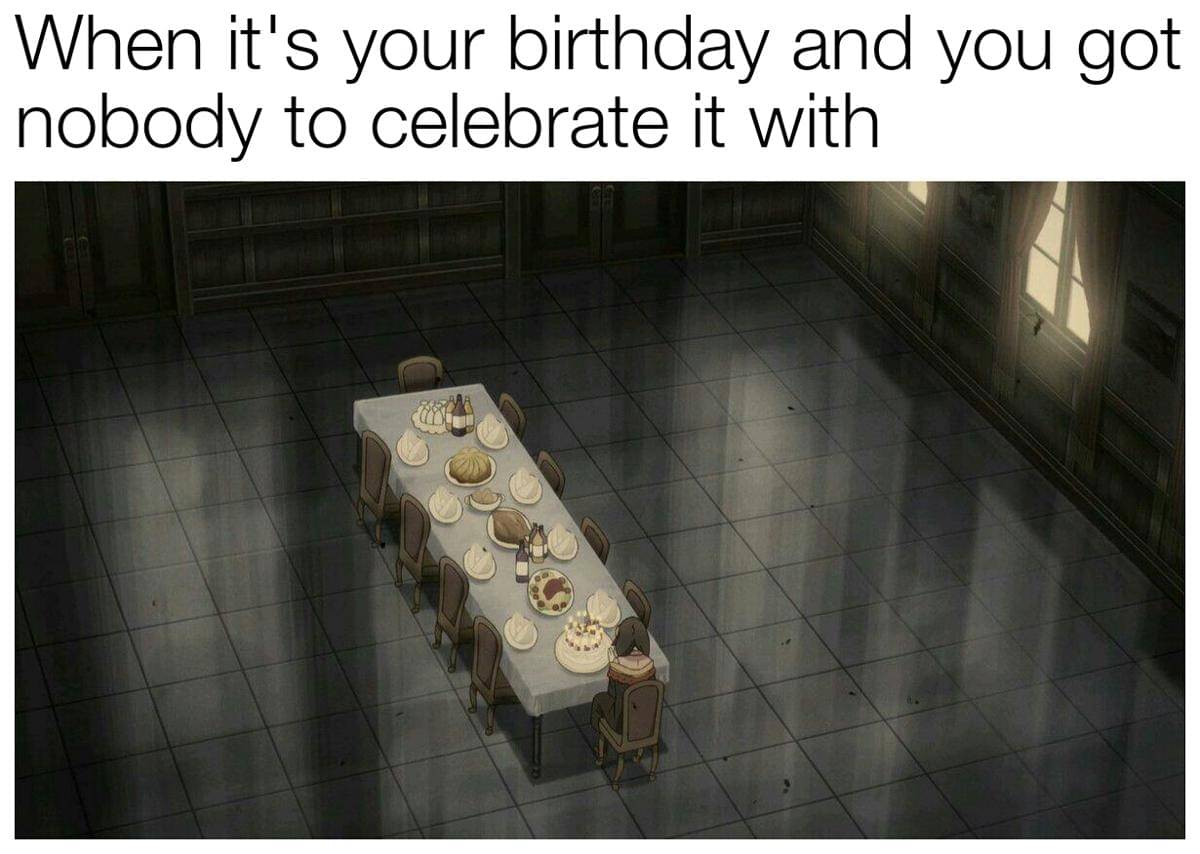 meme anime tentang pesta ulang tahun