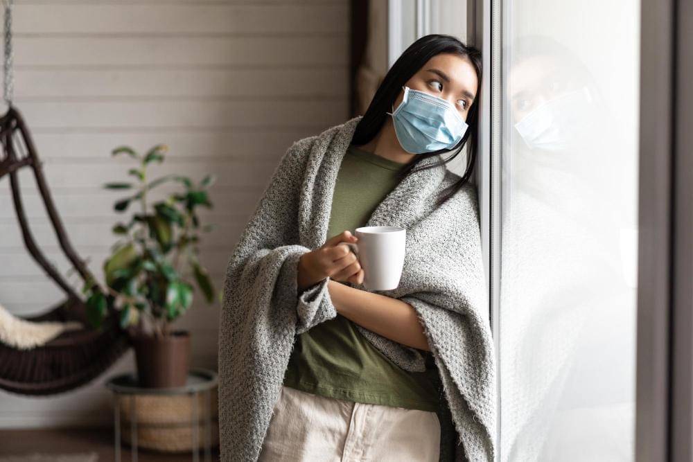 Perempuan yang sedang menderita influenza A
