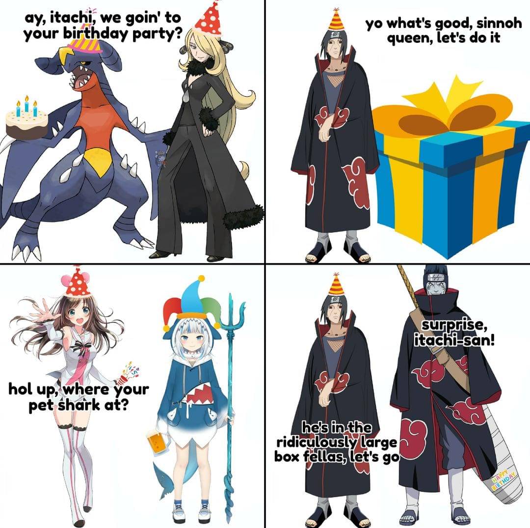 meme anime tentang pesta ulang tahun
