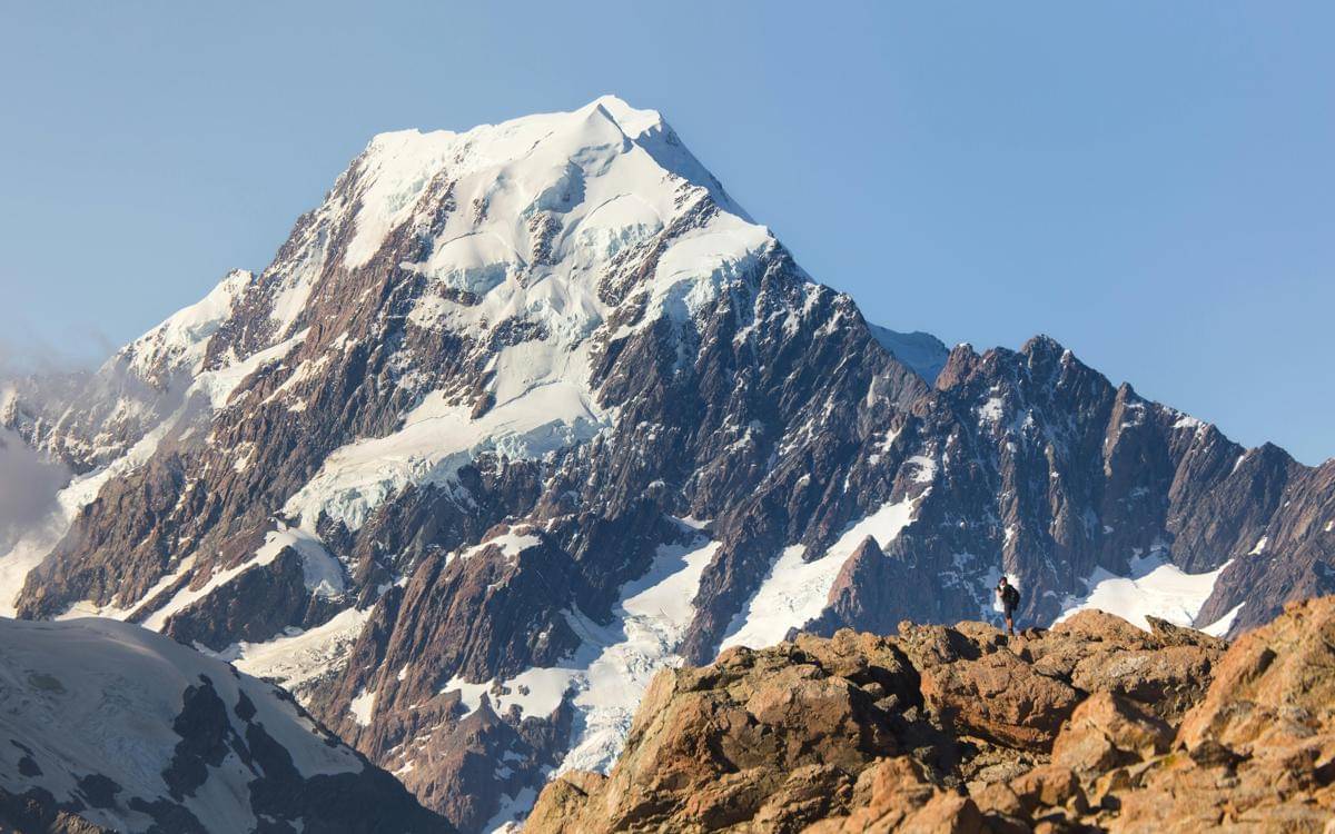 potret puncak Aoraki/Mount Cook