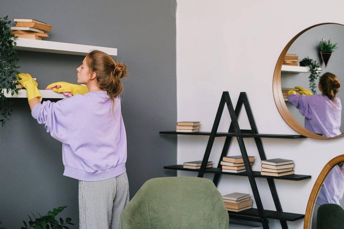 ilustrasi membersihkan interior rumah