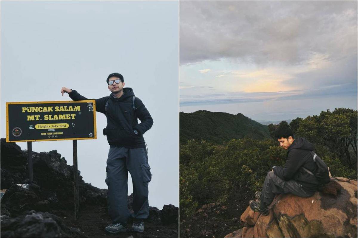 Rizky Alatas mendaki Gunung Slamet