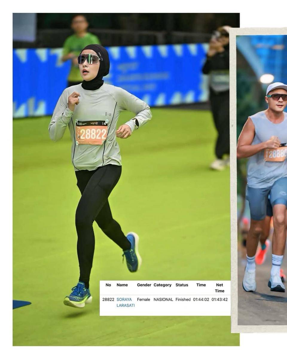 gaya artis di Jakarta Running Festival 2025