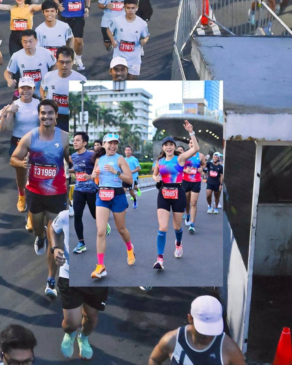 gaya artis di Jakarta Running Festival 2025