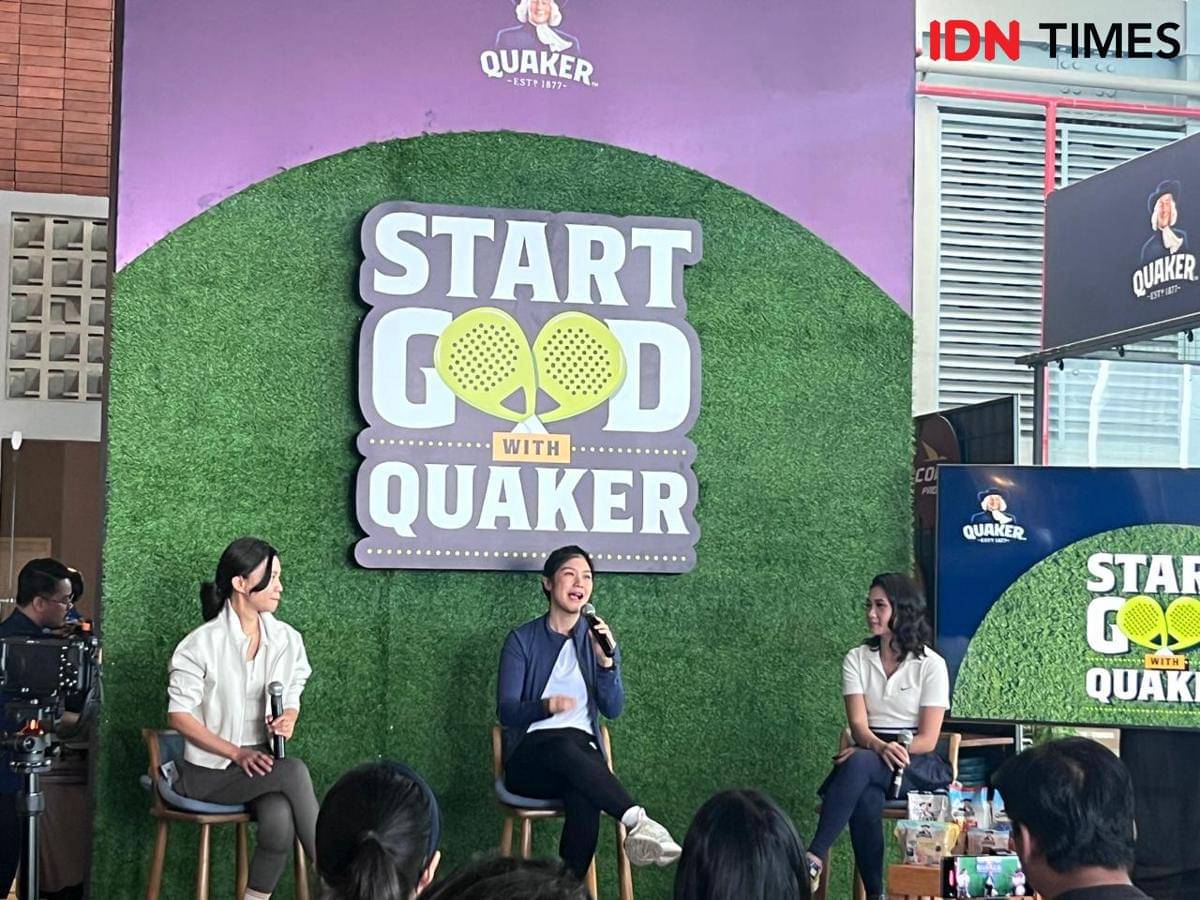 Potret press conference Start Good with Quaker, Agora Mall, Jakarta Pusat