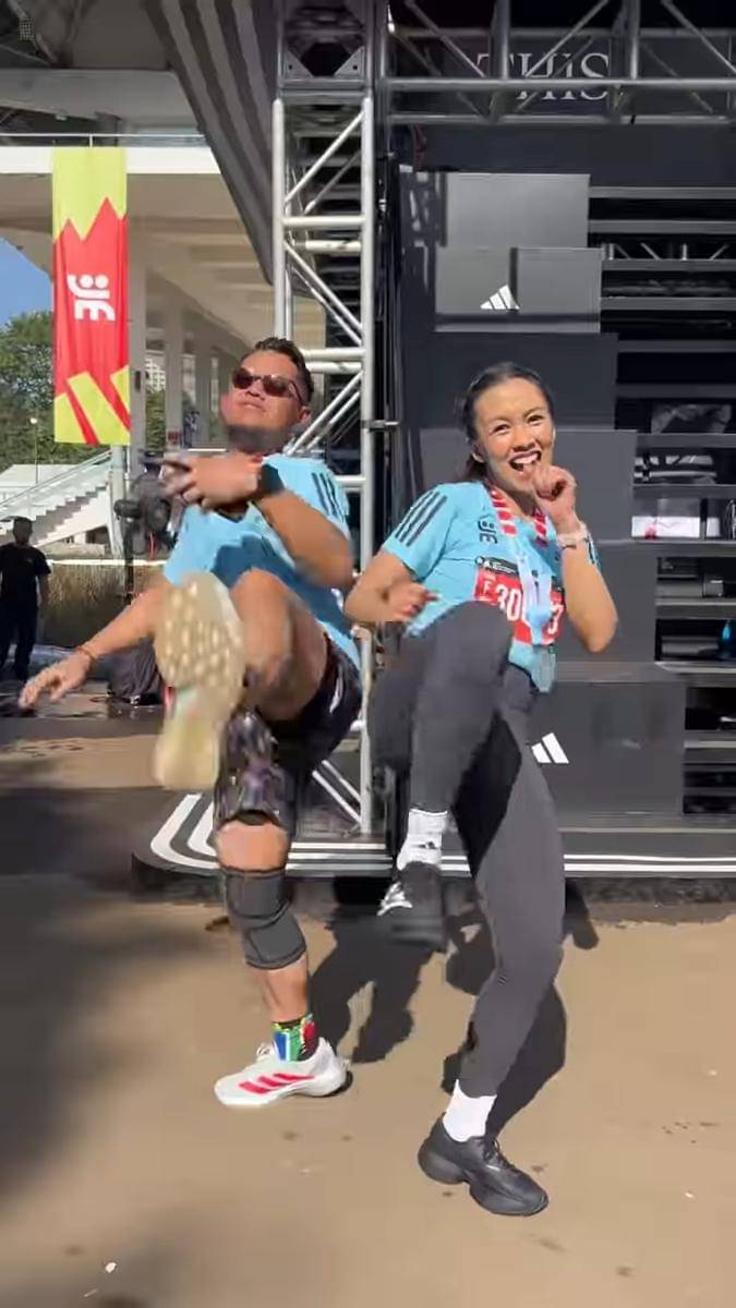 gaya artis di Jakarta Running Festival 2025