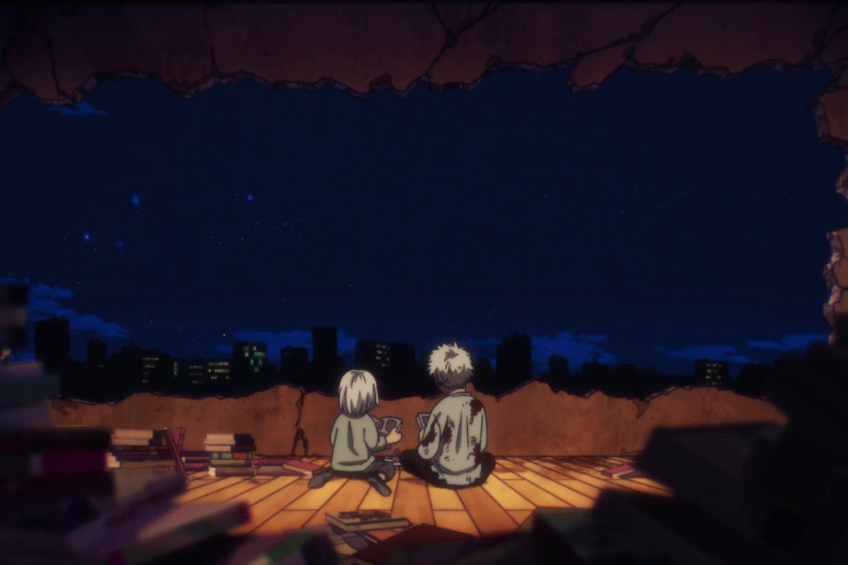 Zen dan Yoichi membaca komik bersama