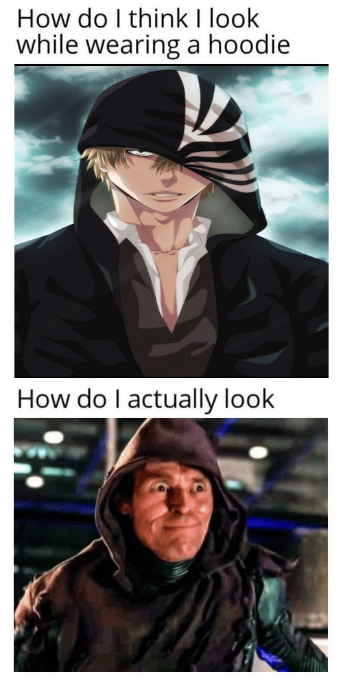 meme anime tentang hoodie