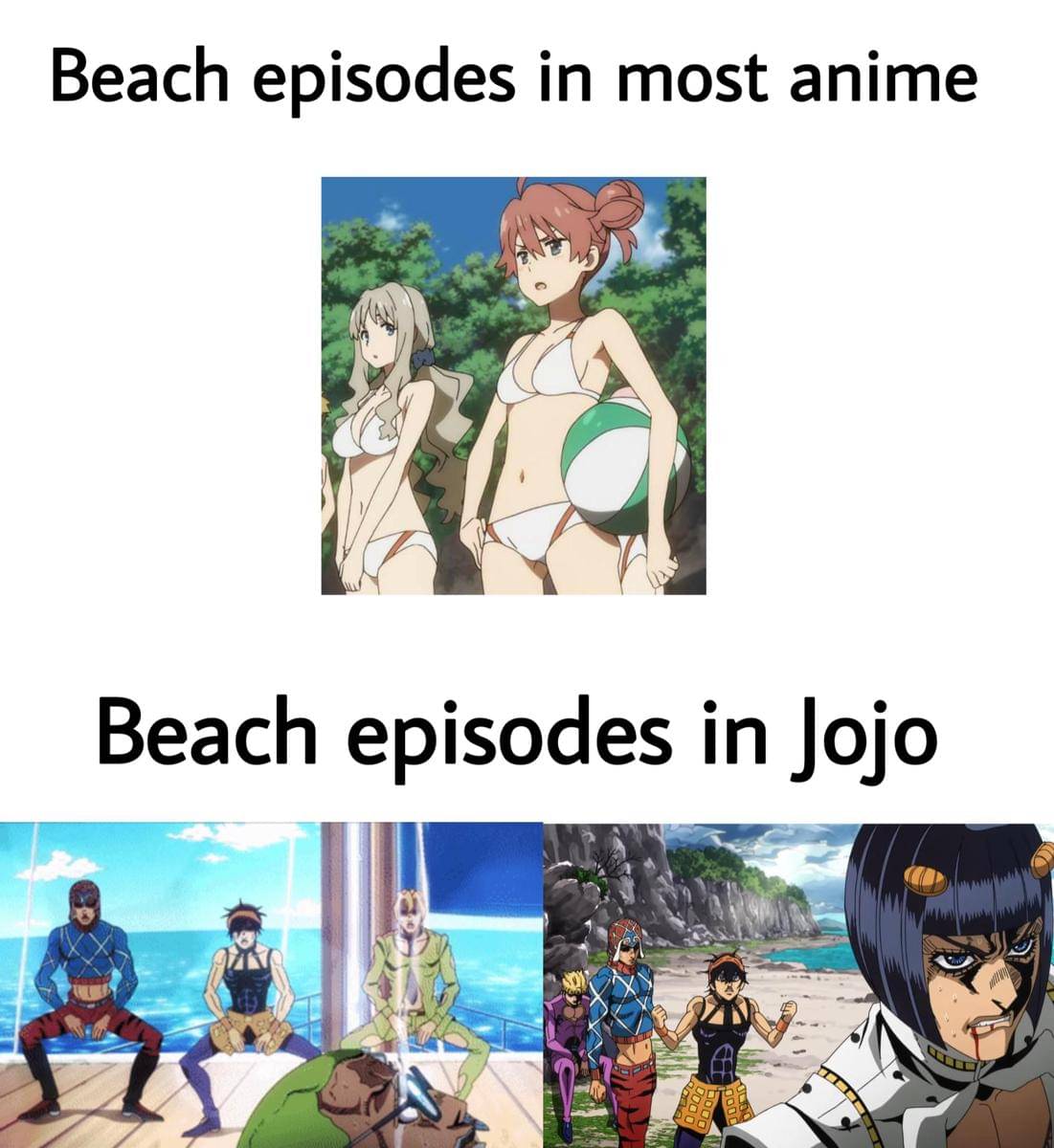 meme anime tentang pantai