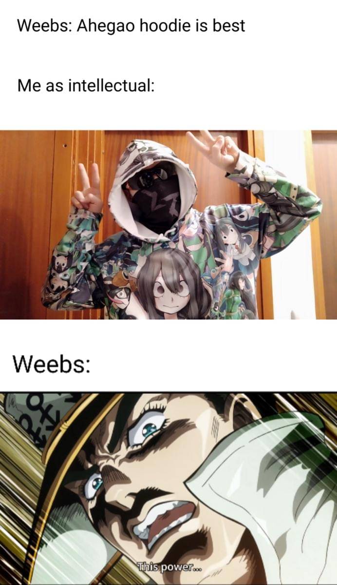 meme anime tentang hoodie