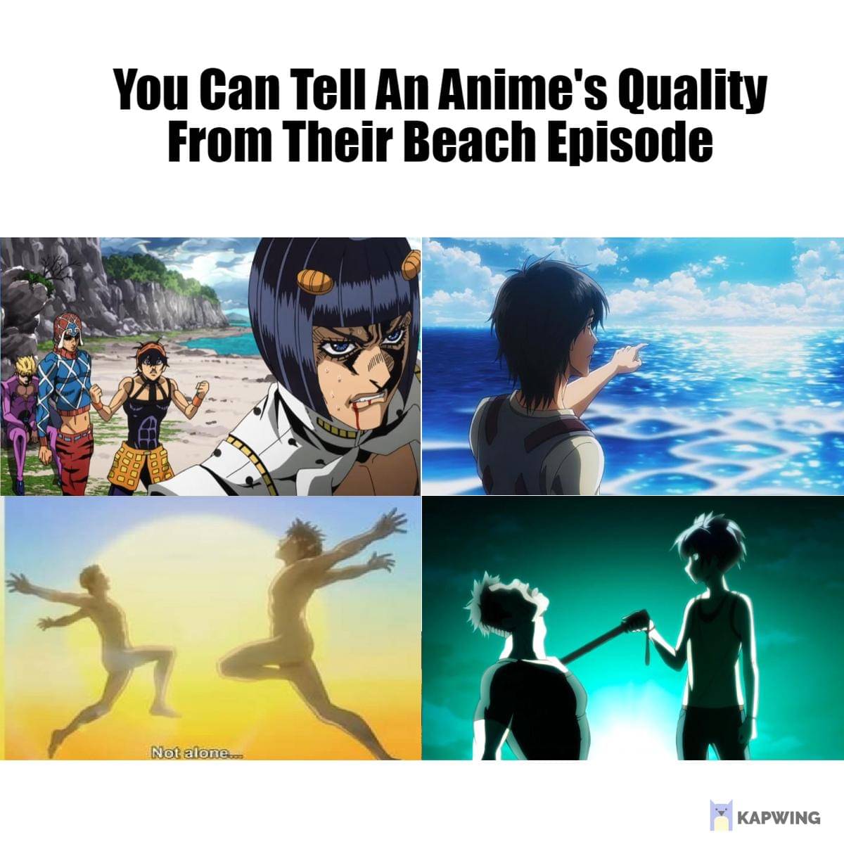 meme anime tentang pantai