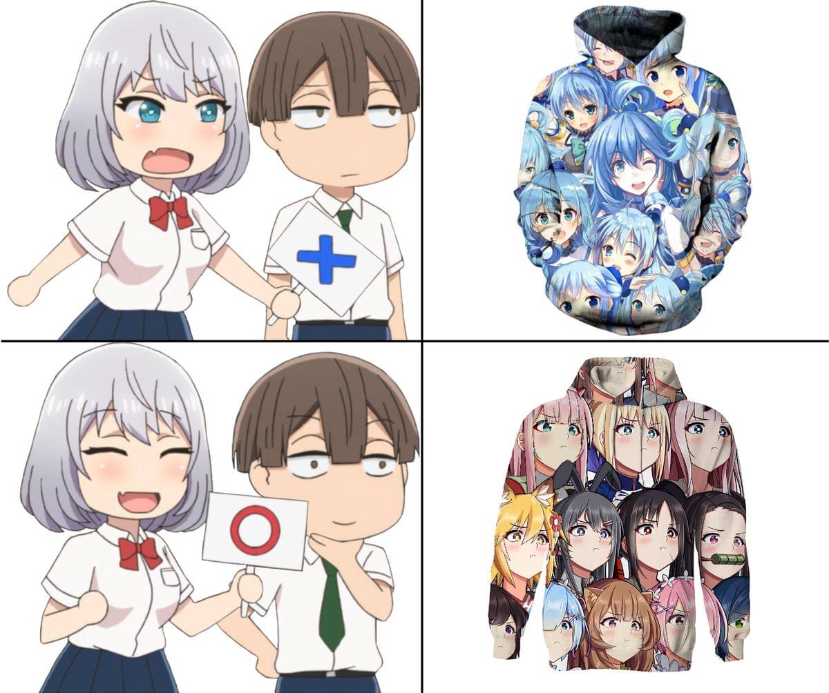 meme anime tentang hoodie