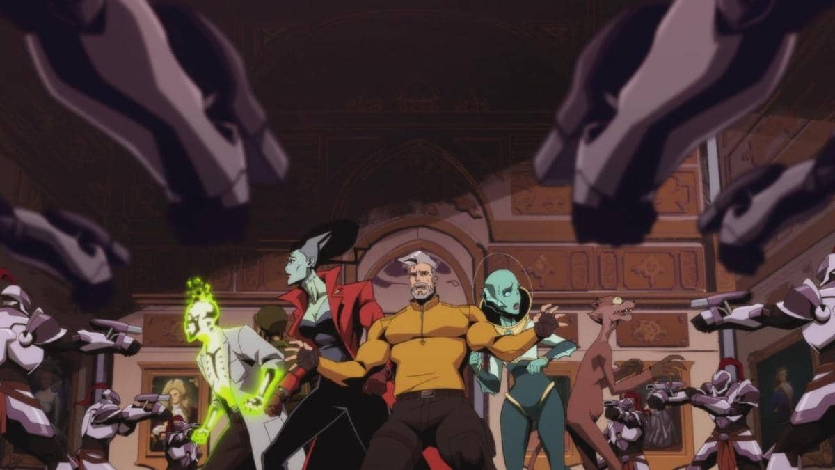 Cuplikan serial animasi Creature Commandos yang didokumentasikan oleh Apple TV menampilkan karakter dalam adegan.