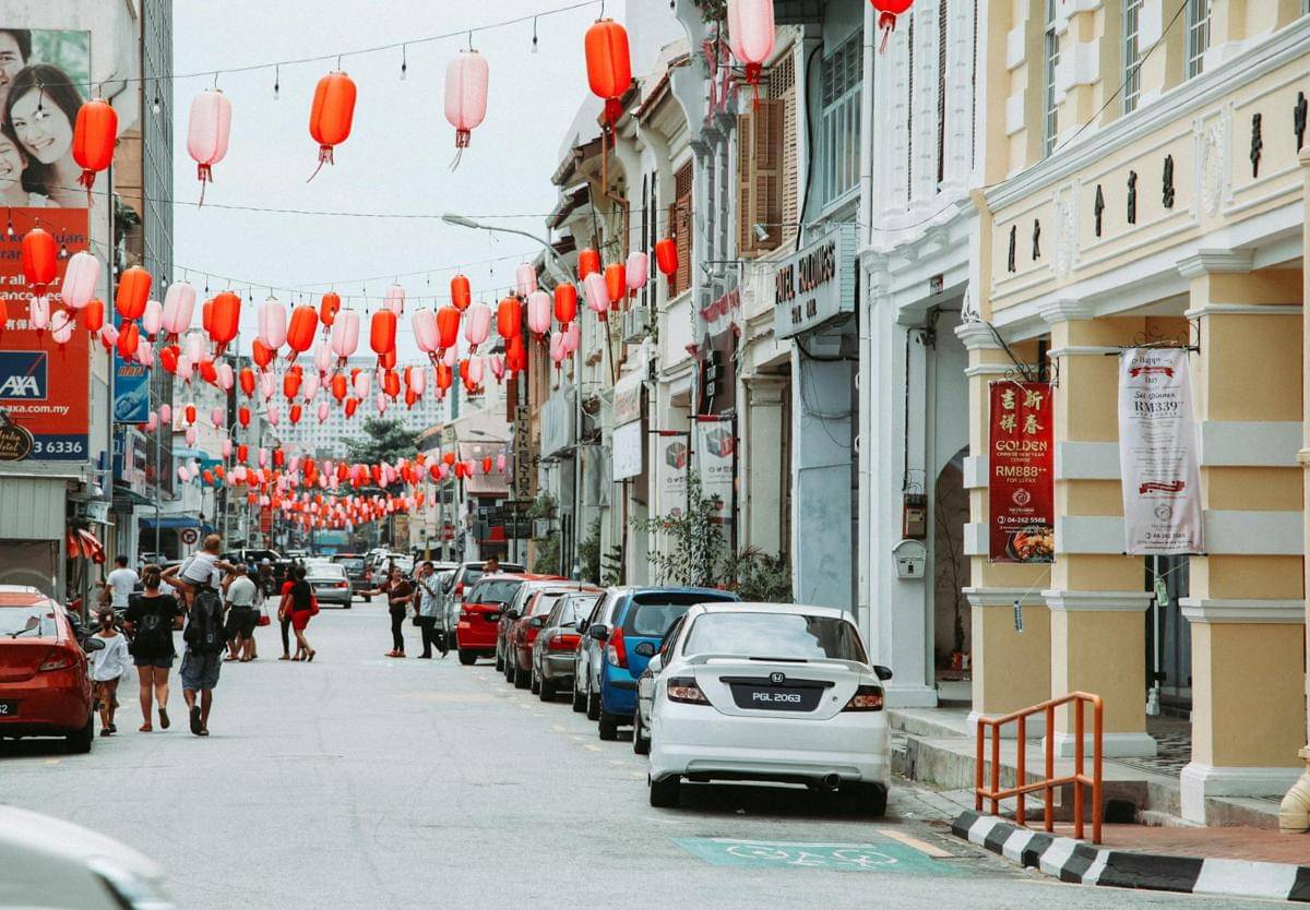 Suasana tengah hari kota Penang