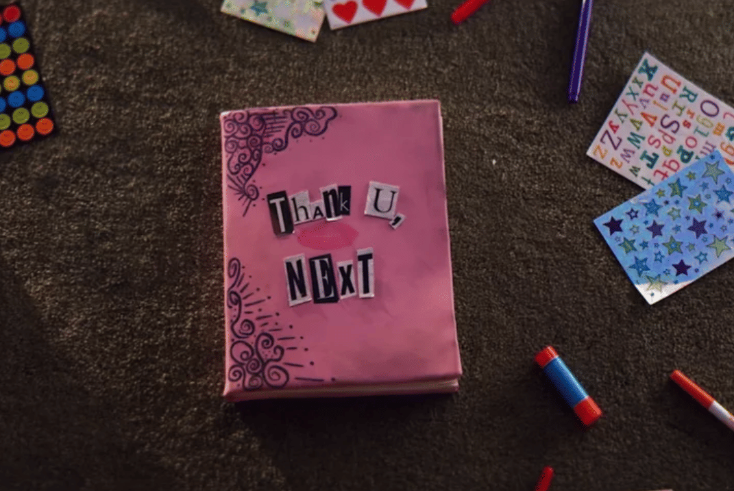 adegan dalam musik video "thank u, next"