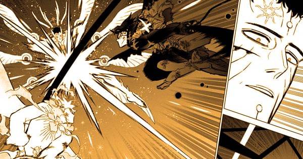 Asta dan Yuno mendaratkan serangan ke Lucius - Black Clover