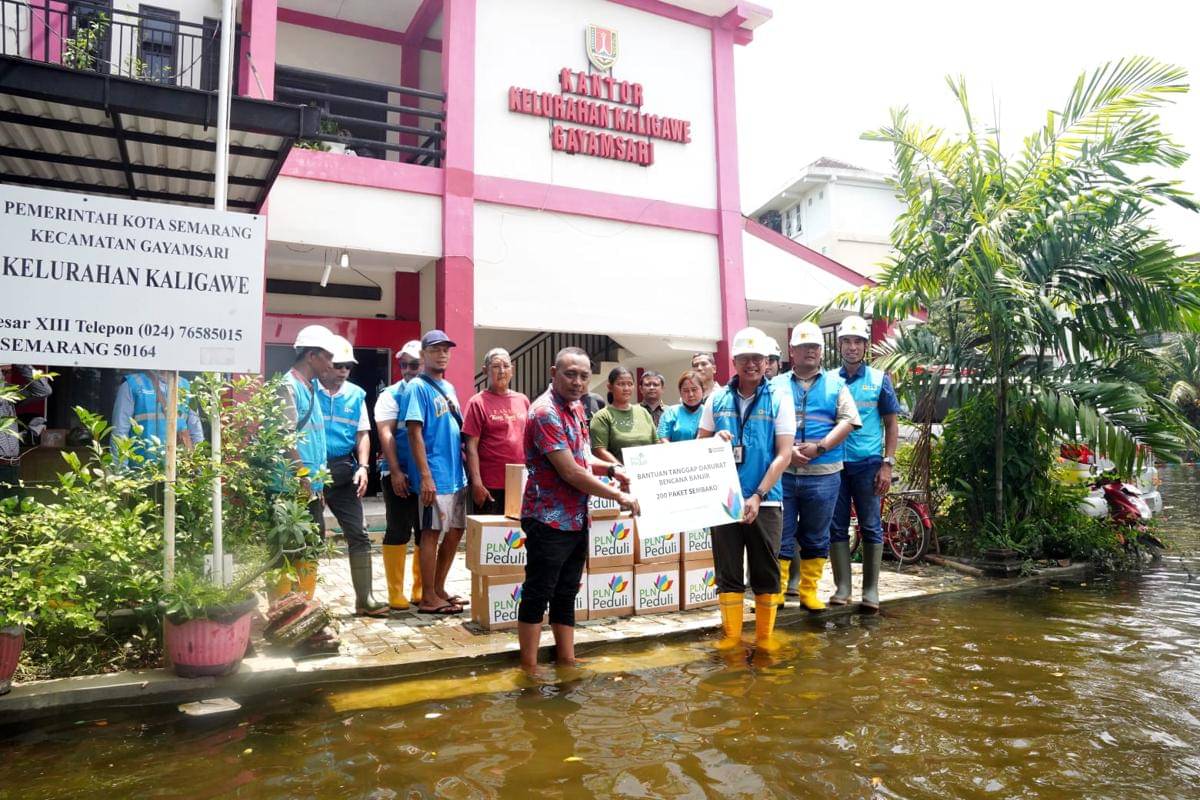 Pln, petugas pln, banjir, pengamanan kelistrikan