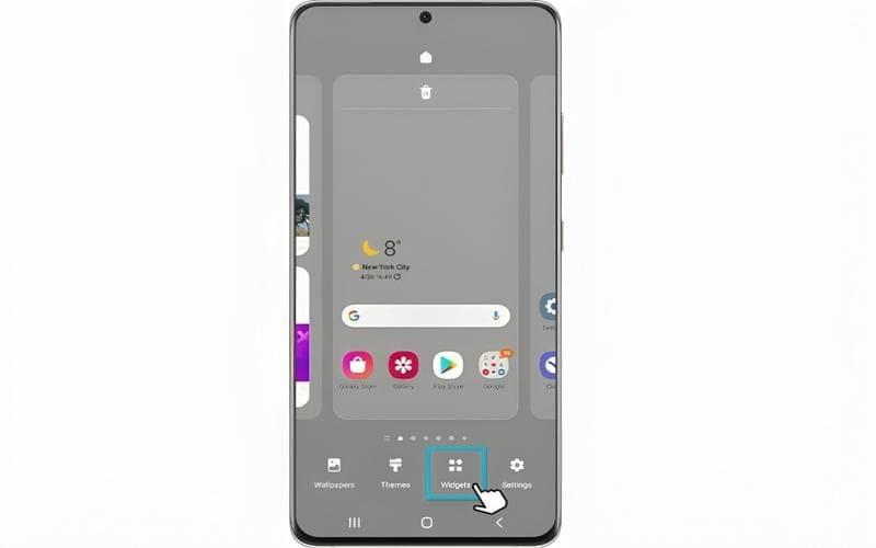 cara menambahkan widget di layar depan HP Android