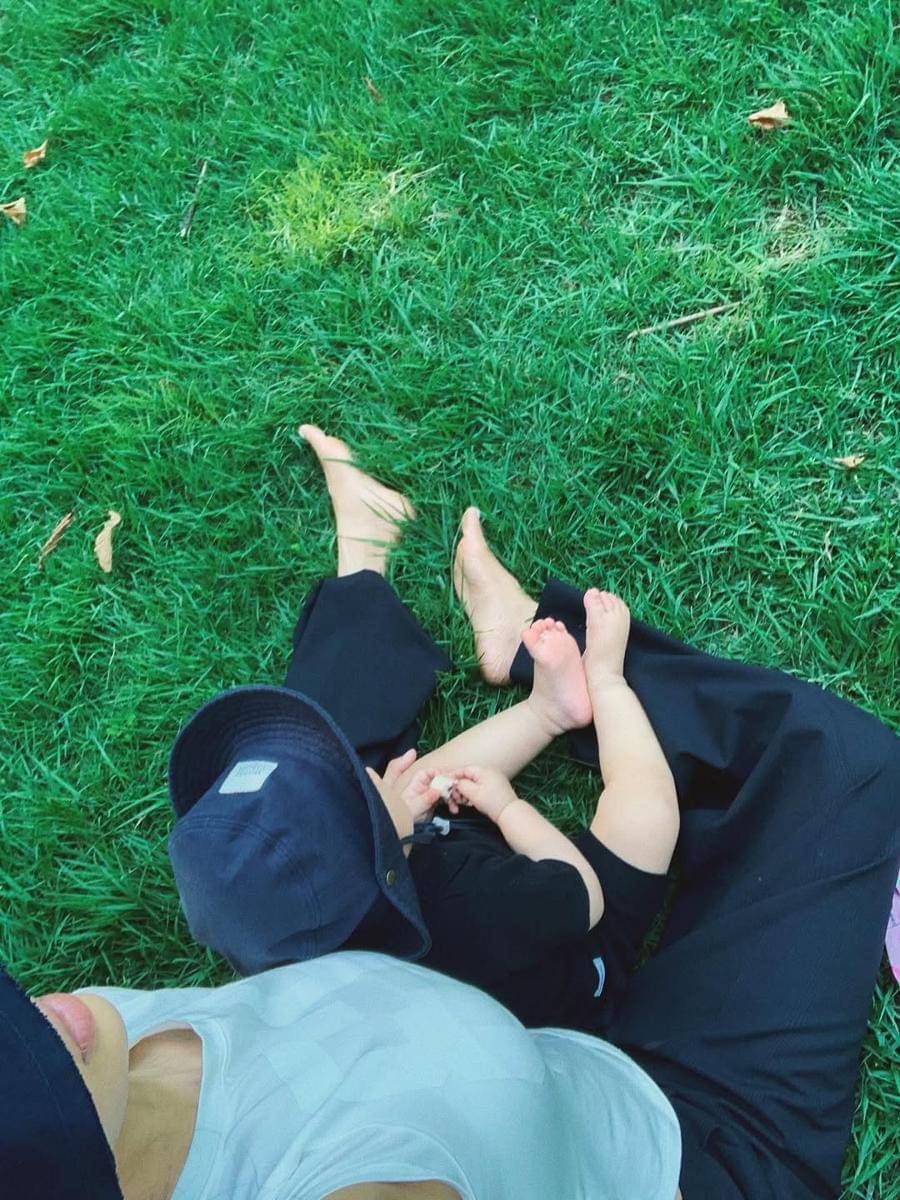 potret Moon Gabi dan putranya