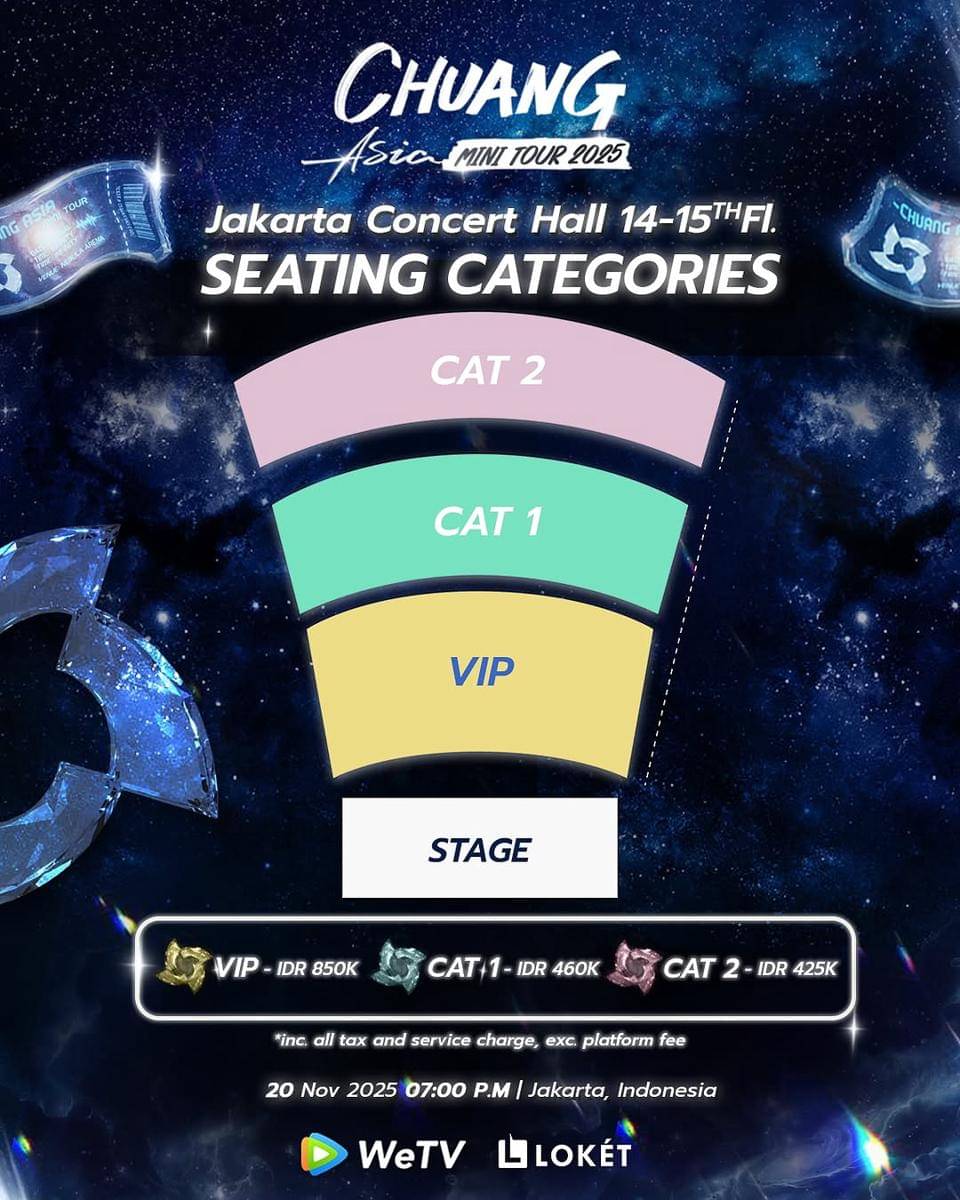 harga tiket CHUANG Asia Mini Tour 2025 di Jakarta