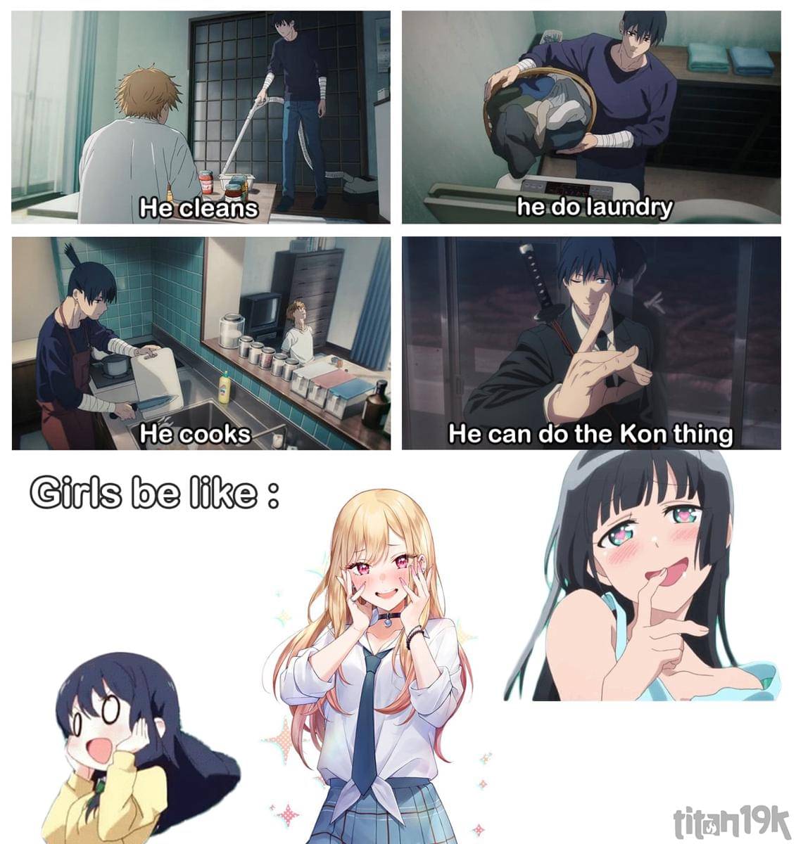 meme anime tentang cuci baju