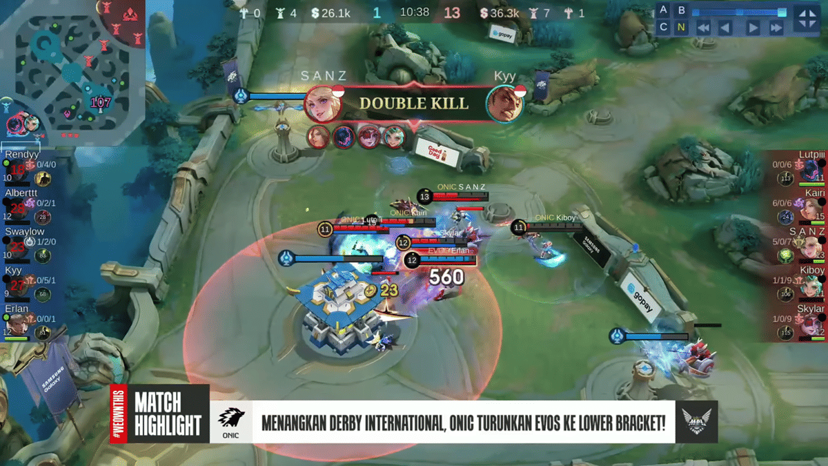 detik-detik kemenangan ONIC atas EVOS