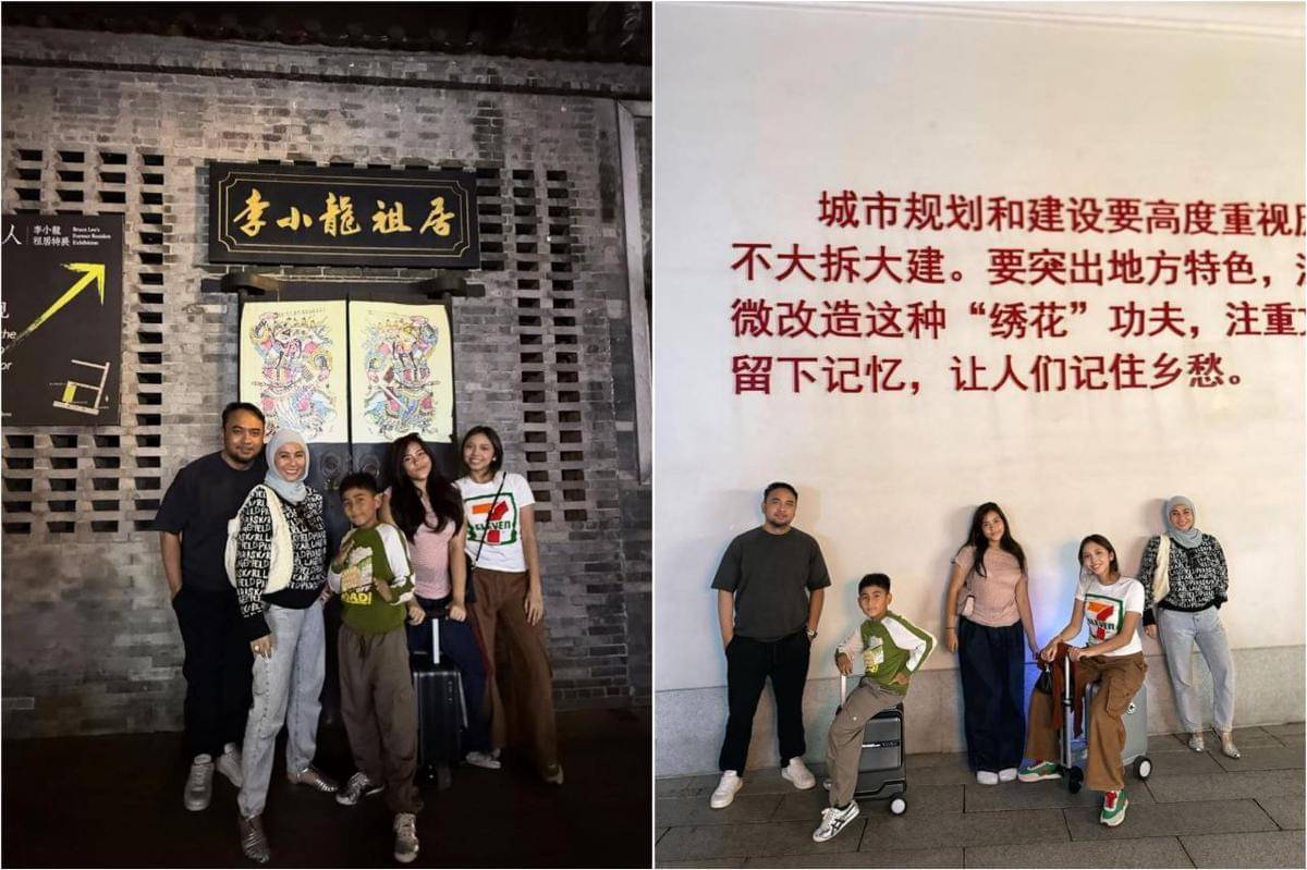 keluarga Meisya Siregar ke museum Bruce Lee