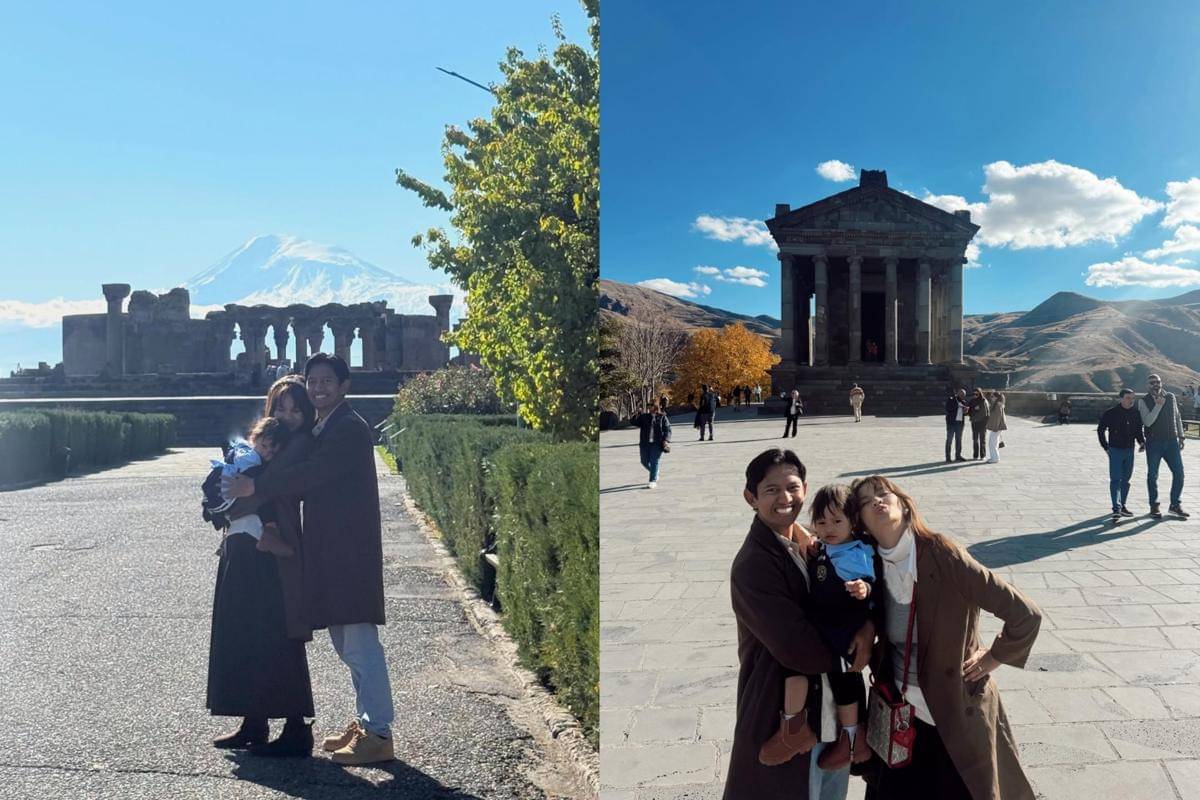 potret Sabrina Anggraini dan kelurga di Armenia