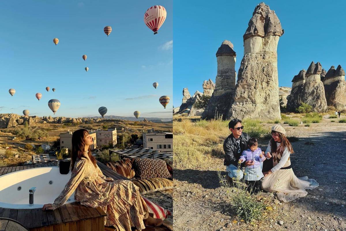 potret Sabrina Anggraini dan kelurga di Cappadocia, Turki