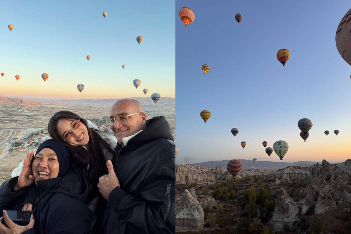 potret Yasmin Napper dan keluarga di Cappadocia, Turki