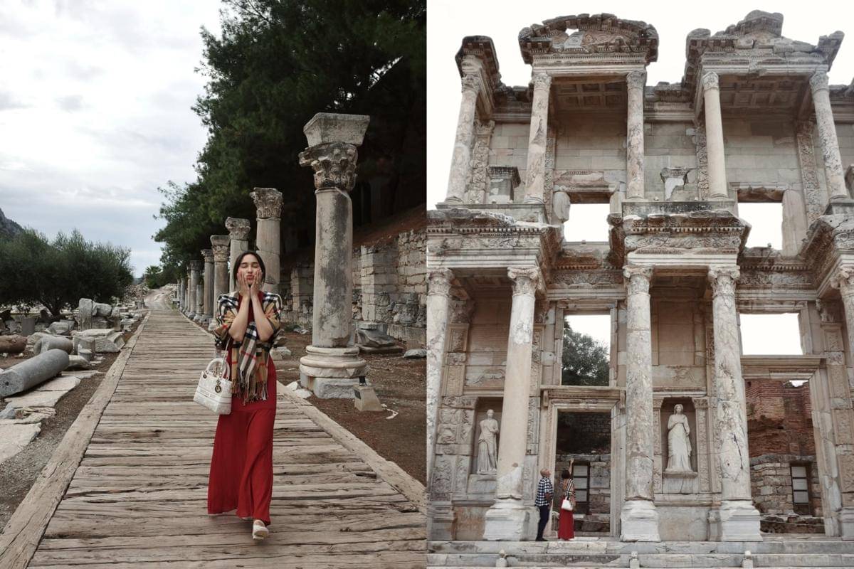 potret Yasmin Napper di Kota Efesus, Turki