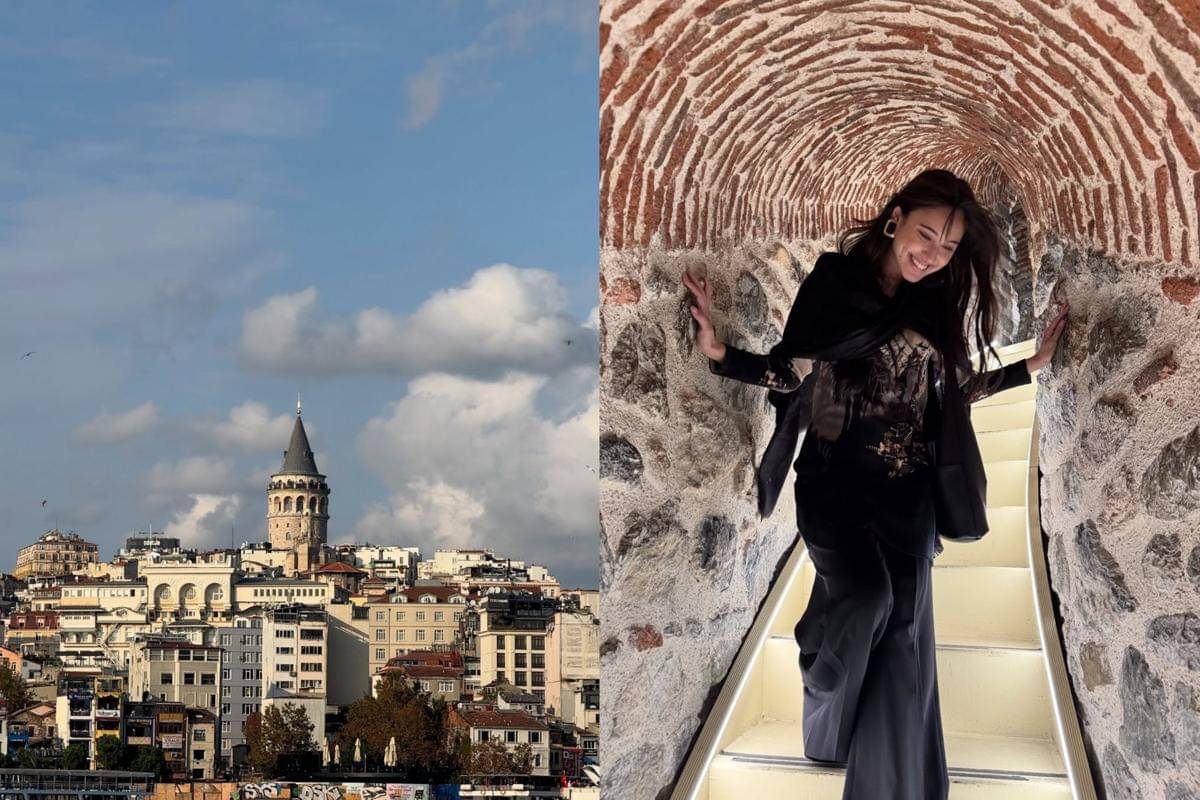 potret Yasmin Napper di Menara Galata, Turki