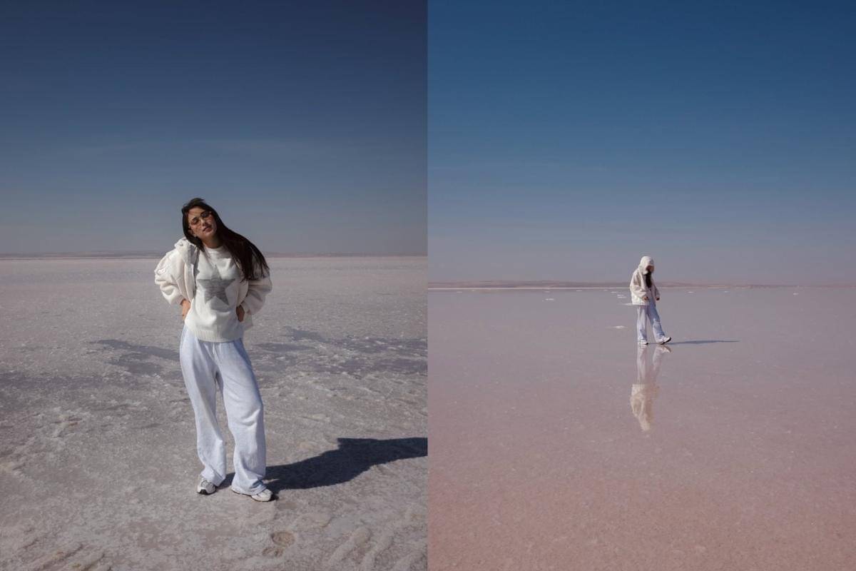 potret Yasmin Napper di Tuz Golu, Turki