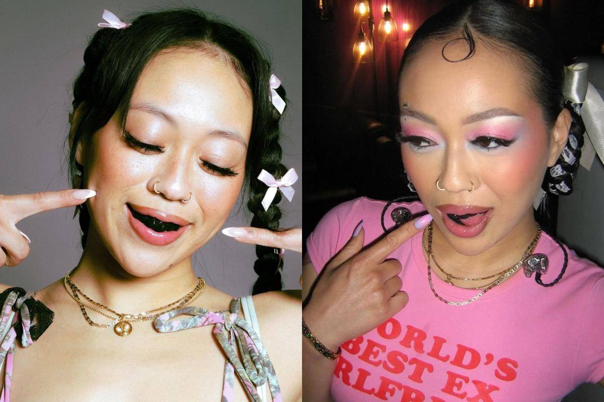 Potret Teeth Blackening, tren kecantikan dengan menghitamkan gigi.