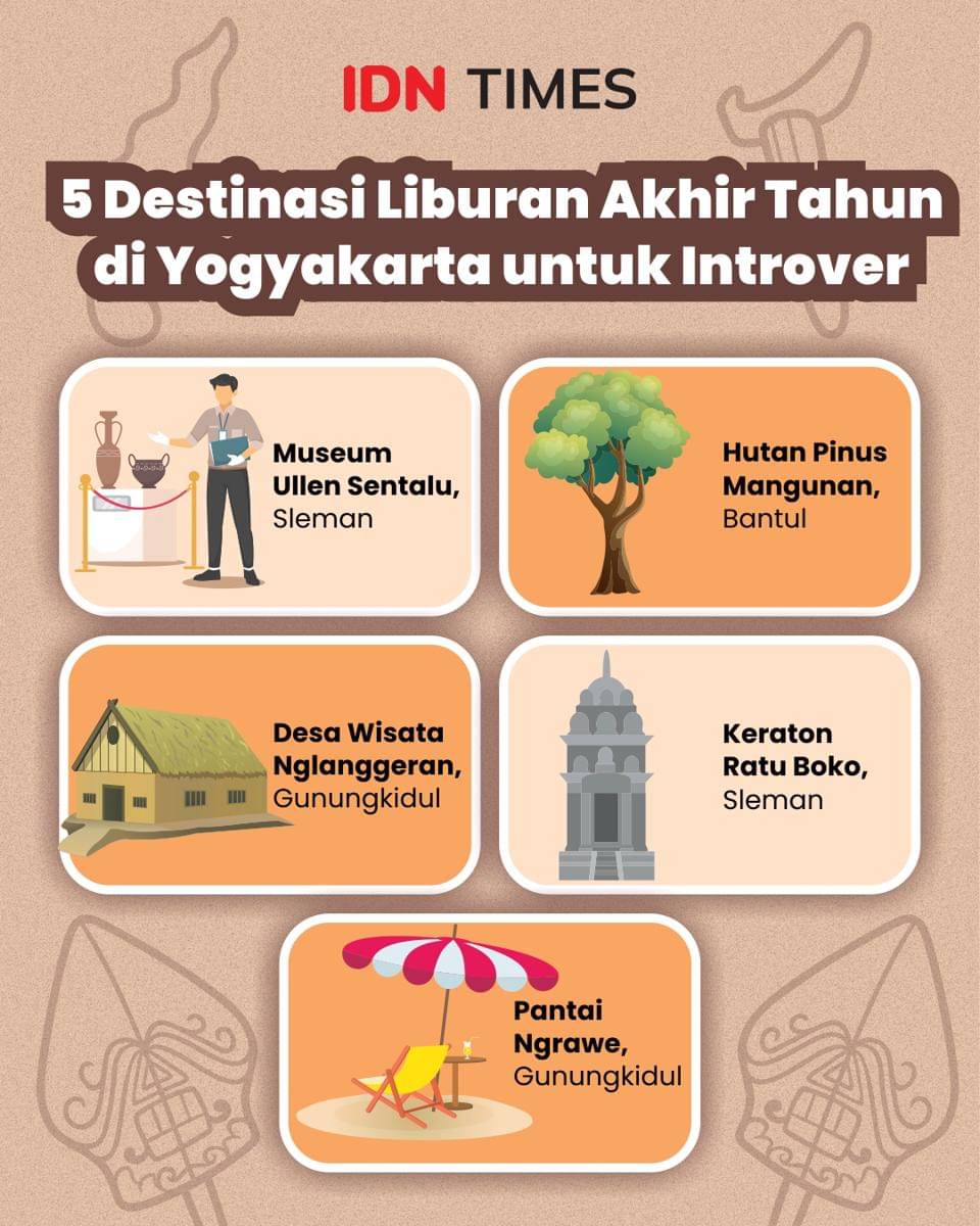 Destinasi liburan akhir tahun Yogyakarta untuk introver