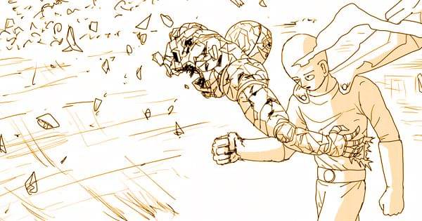 Saitama menghabisi Drive Knight - One Punch Man Webcomic