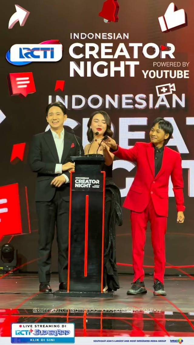 Gaya artis di Indonesian Creator Night 2025. (instagram.com/officialrcti)
