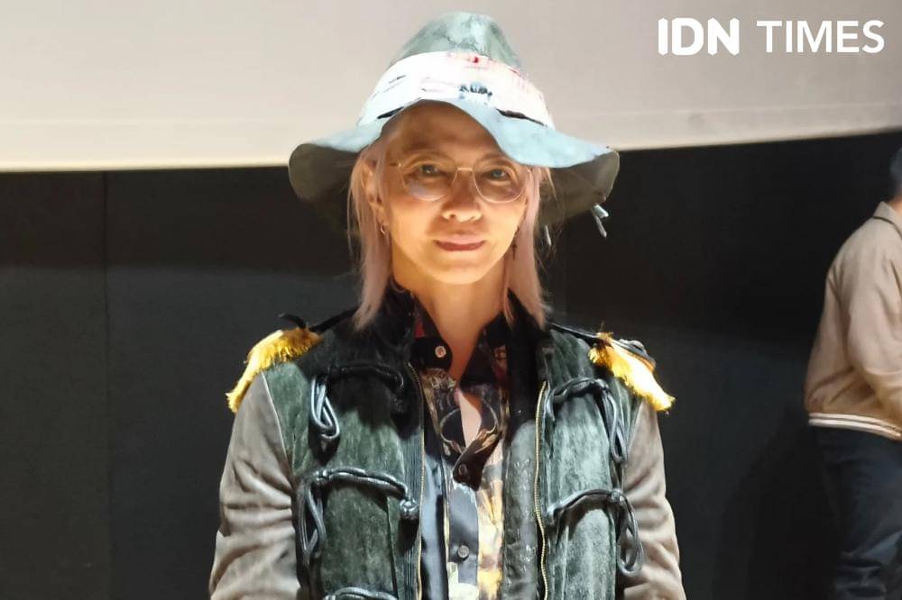 Potret HYDE dalam sesi press conference di Jakarta