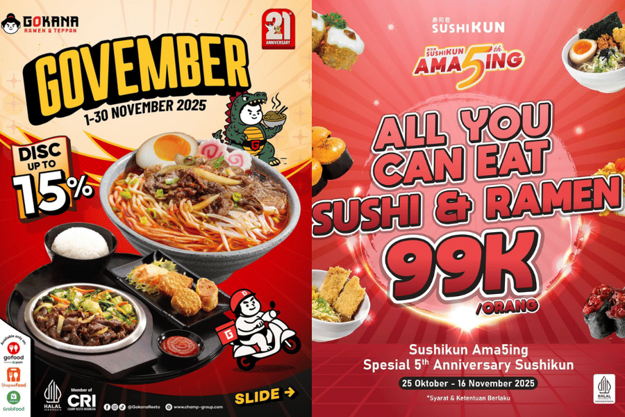 Promo Gokana Ramen and Teppan dan Sushikun November 2025