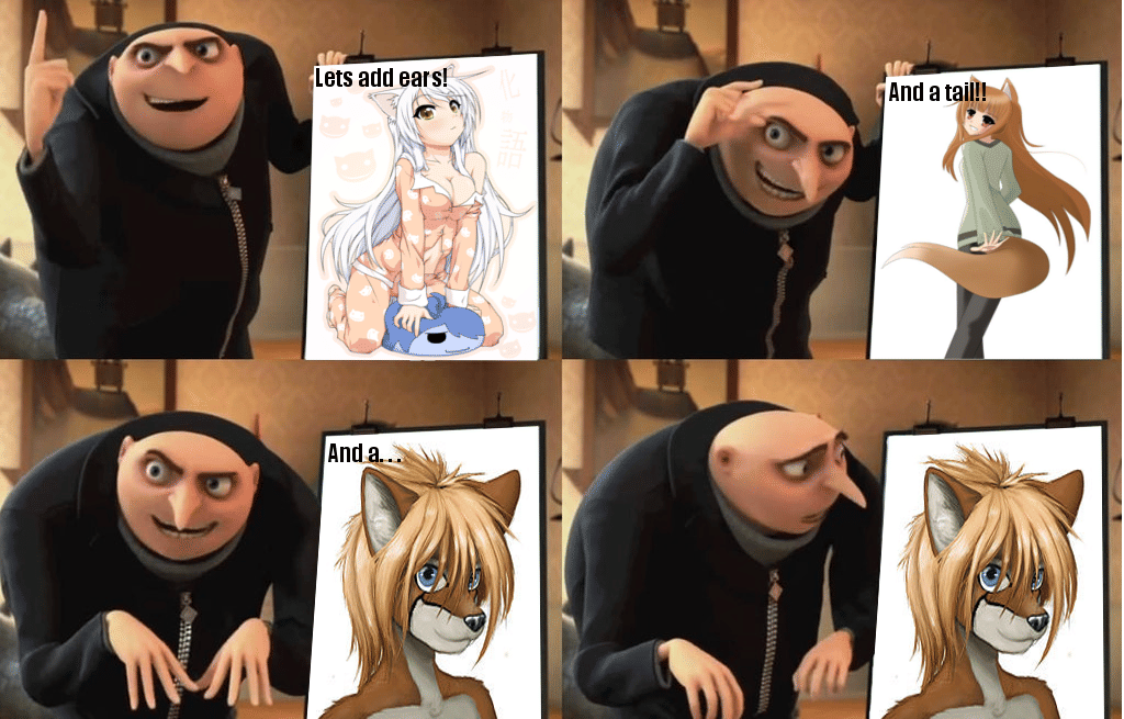 meme karakter anime punya ekor