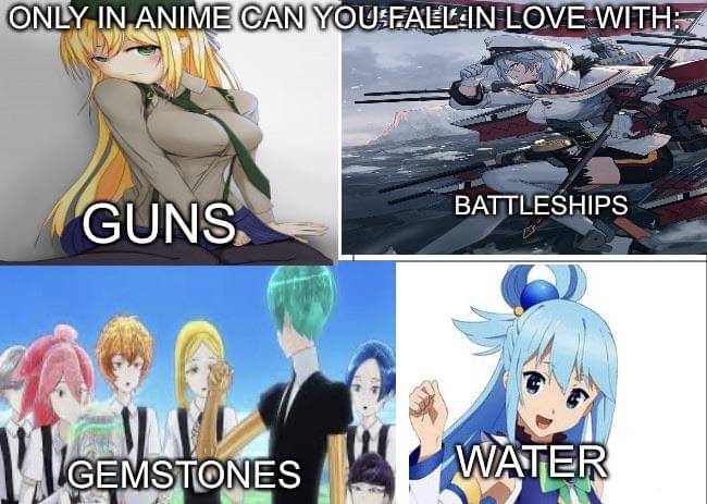 meme anime tentang pandangan pertama