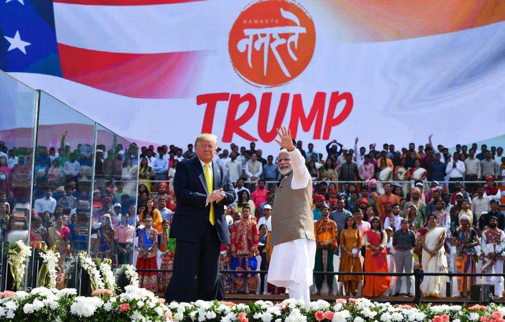 Presiden Amerika Serikat , Donald Trump dan Perdana Menteri India, Narendra Modi